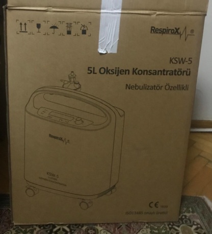 İkinci El Respirox KSW-5 5L/dk Oksijen Konsantratörü - Görsel 2