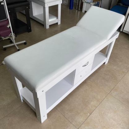 Secondhand Egeli White Wooden Examination Table with Drawers