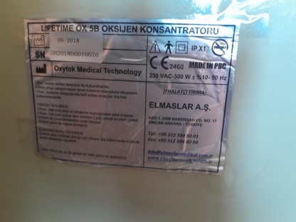 Secondhand Lifetime OX-5B 5L/min Oxygen Concentrator - Image 4