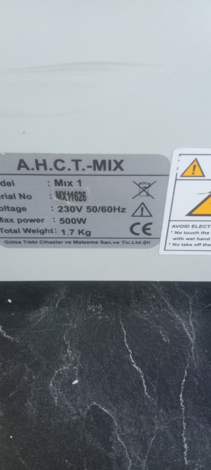 İkinci El AHTC Mix 1 Aljinat Karıştırma Cihazı - Görsel 5