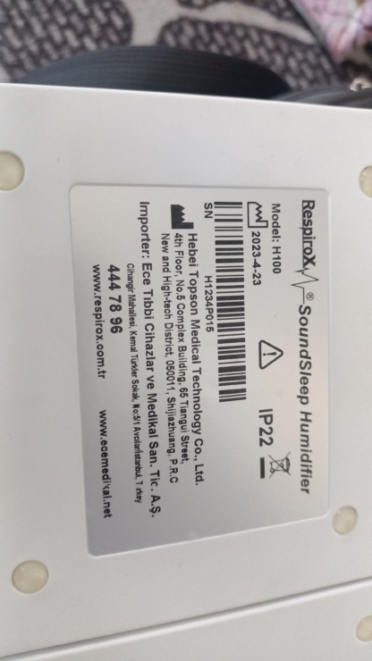 Secondhand Respirox SoundSleep LC-BPAP 25 BPAP Device with Humidifier - Image 2