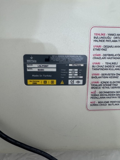 Secondhand Life-Point Basic Defibrillator Without Monitor - Image 3