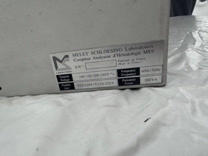 Secondhand Melet Schloesing MS9 Hemogram Device - Image 2