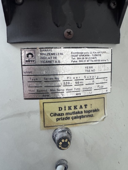 Secondhand Nüve NF 815 8 Tubes Swing-out Rotor Centrifuge - Image 3