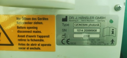 Secondhand Dr. J. Hansler Ozonosan Photonic Ozone Generator - Image 3