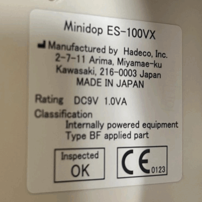 Secondhand Hadeco Minidop ES-100VX Handheld Doppler - Image 3