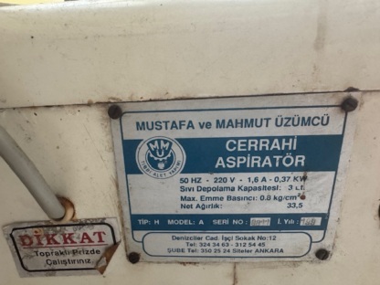 Secondhand Üzümcü Model A Suction Device - Image 3