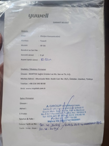 İkinci El Yuwell 8F-5A 5L/dk Oksijen Konsantratörü - Görsel 3