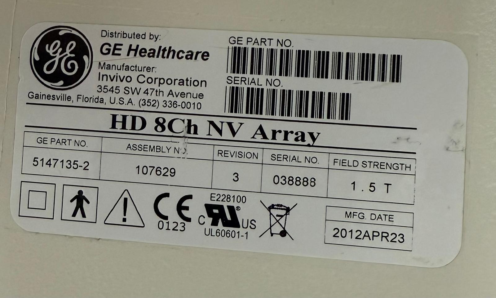 Secondhand GE HD 8Ch NV Array MRI Coil - Image 2
