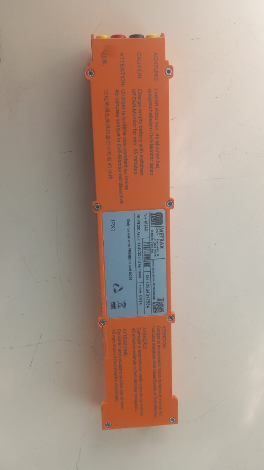 Secondhand Primedic M240 Defibrillator Battery - Image 2