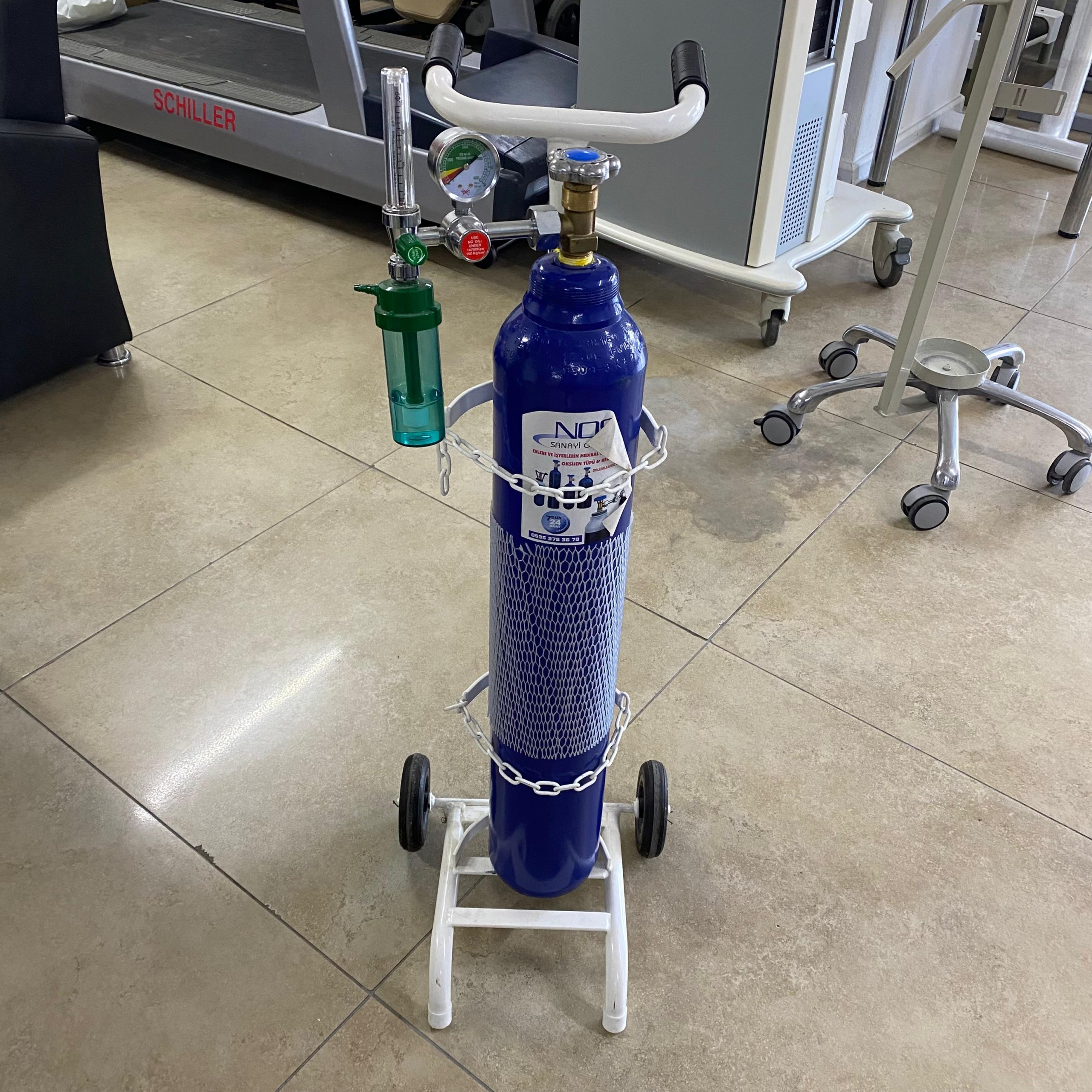 Secondhand Sesan MT-016 10 Liters Steel Oxygen Cylinder with Valve
