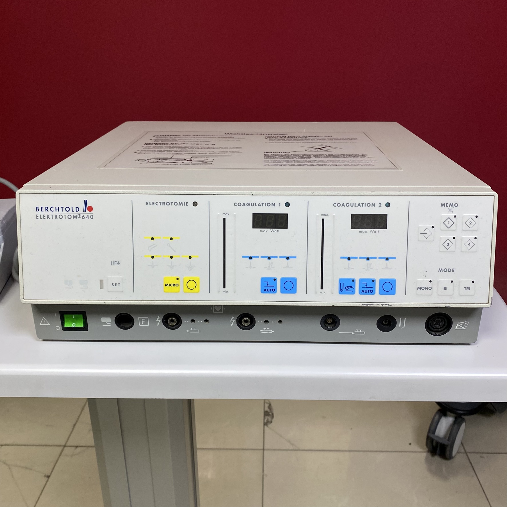 Secondhand Berchtold Elektrotom 640 Electrocautery Machine - Image 2
