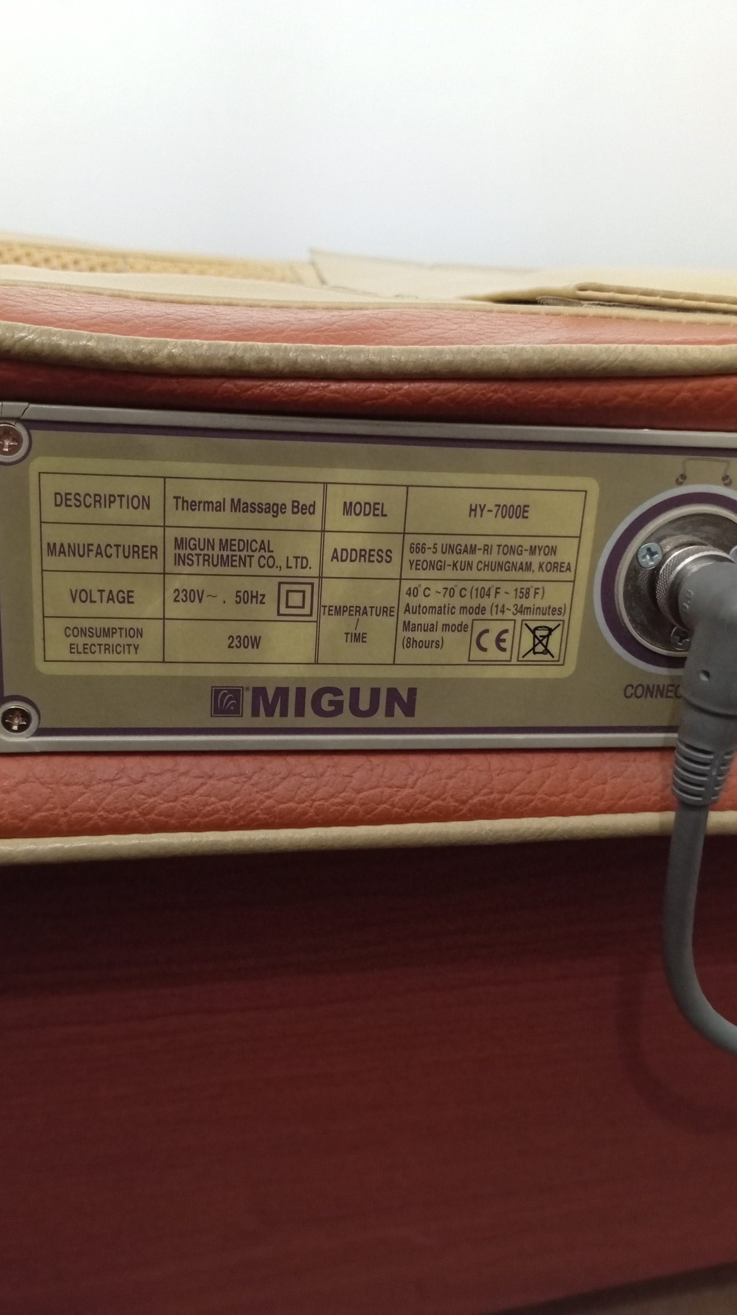 Secondhand Migun HY-7000E Thermal Massage Bed - Image 3