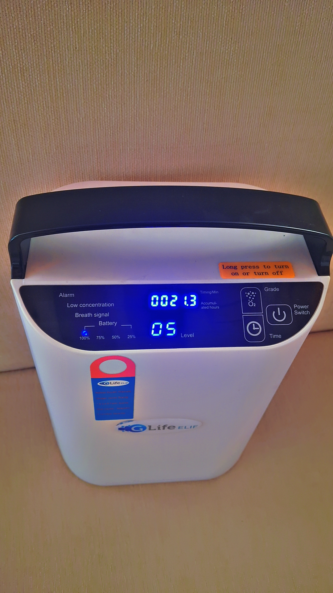 İkinci El G-Life Elif 5 FLW 2.9kg Taşınabilir Oksijen Konsantratörü - Görsel 6