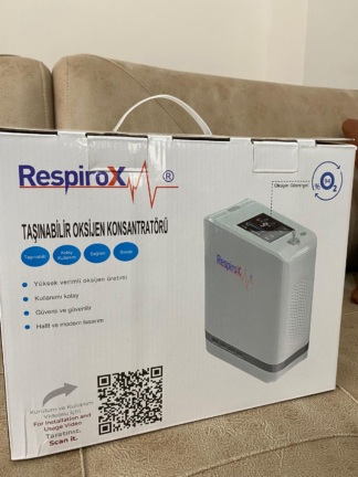 İkinci El Respirox JLO-190i 2.3kg Taşınabilir Oksijen Konsantratörü