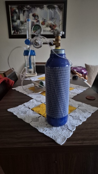 Secondhand Sesan MT-015 5 Liters Steel Oxygen Cylinder with Valve