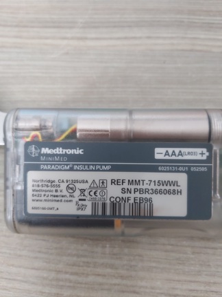 Secondhand Medtronic Minimed Paradigm MMT-715WWL Insulin Pump