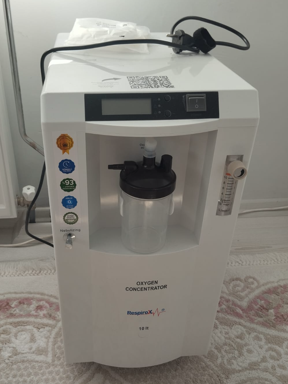 Secondhand Respirox JLO-1090Si 10L/min Oxygen Concentrator