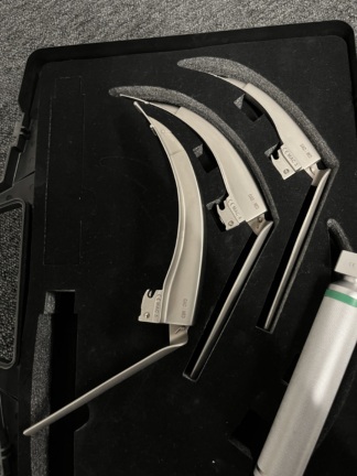 Secondhand Gadamed 3 Blade Laryngoscope Set