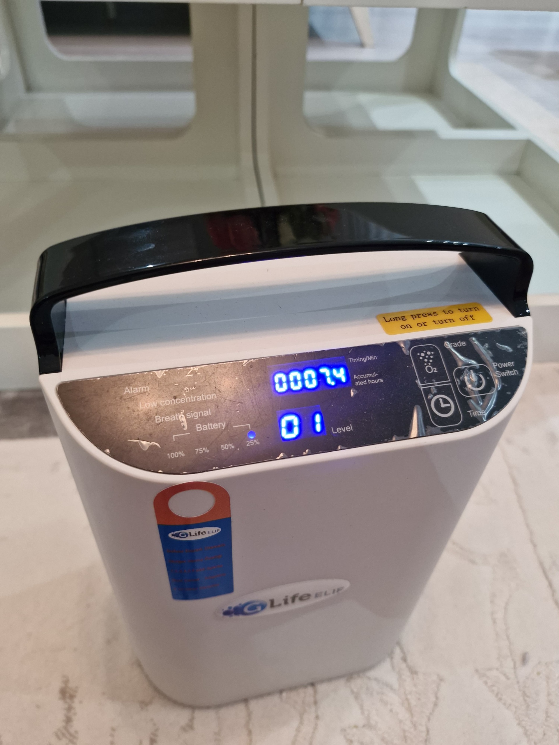 Secondhand G-Life Elif 5 FLW 2.9kg Portable Oxygen Concentrator - Image 3