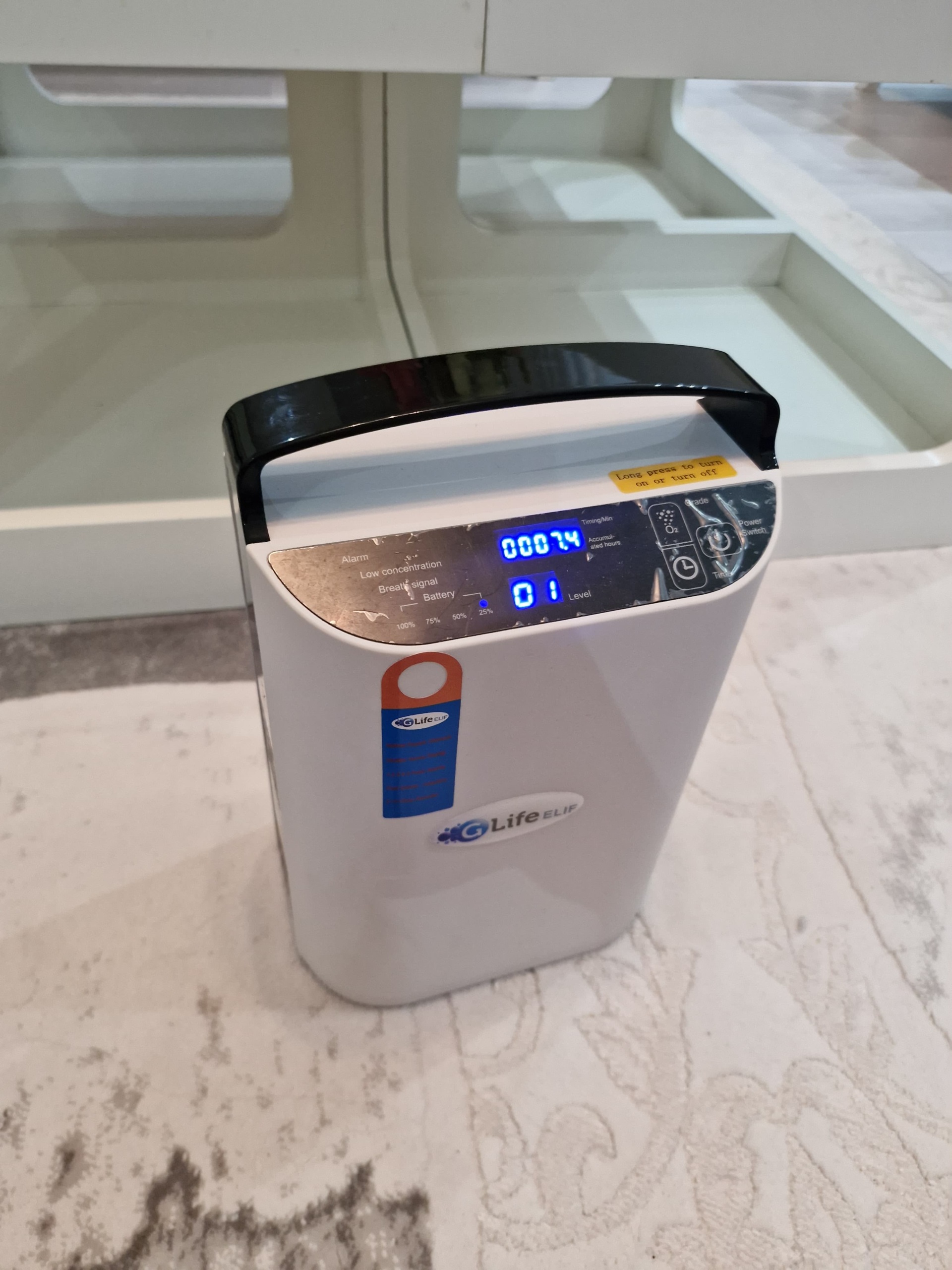 Secondhand G-Life Elif 5 FLW 2.9kg Portable Oxygen Concentrator - Image 2