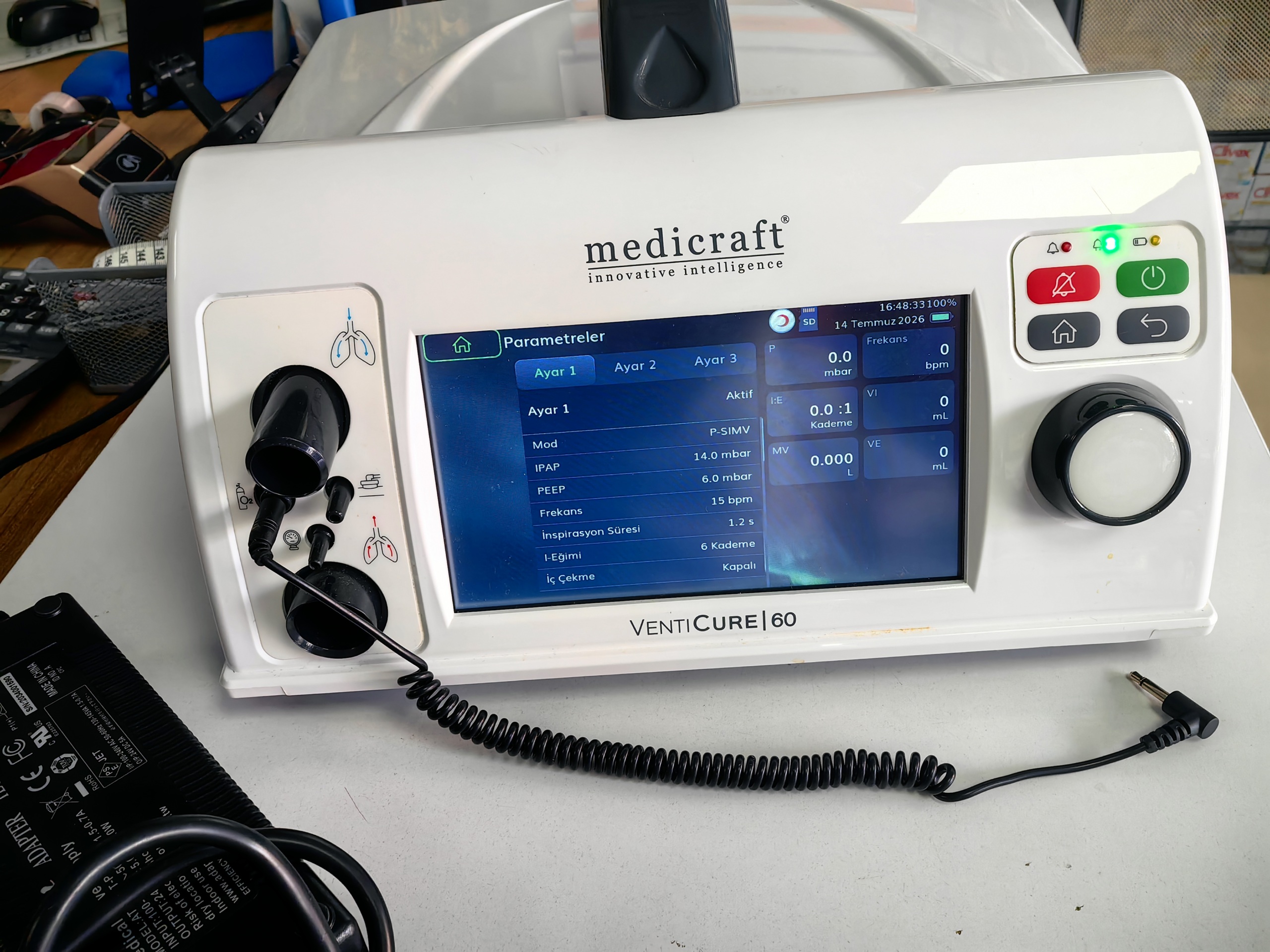 İkinci El Medicraft Venticure 60 Ev Tipi Mekanik Ventilatör - Görsel 2