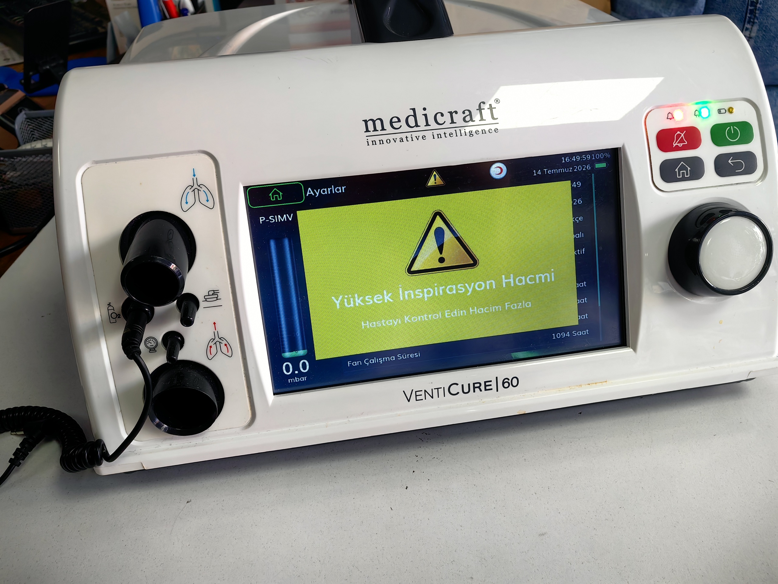 İkinci El Medicraft Venticure 60 Ev Tipi Mekanik Ventilatör - Görsel 6