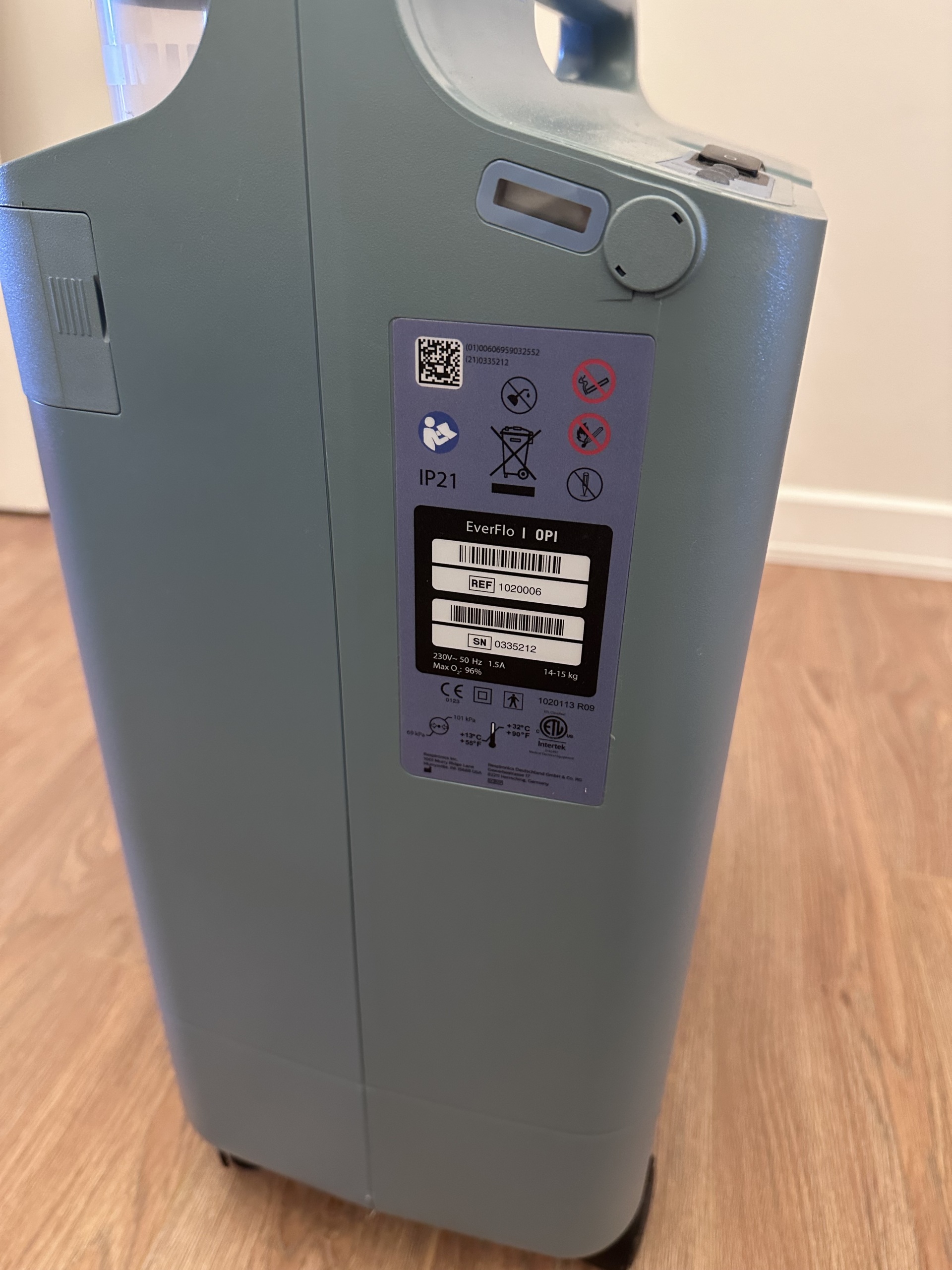 Secondhand Philips Respironics Everflo 5L/min Oxygen Concentrator - Image 4