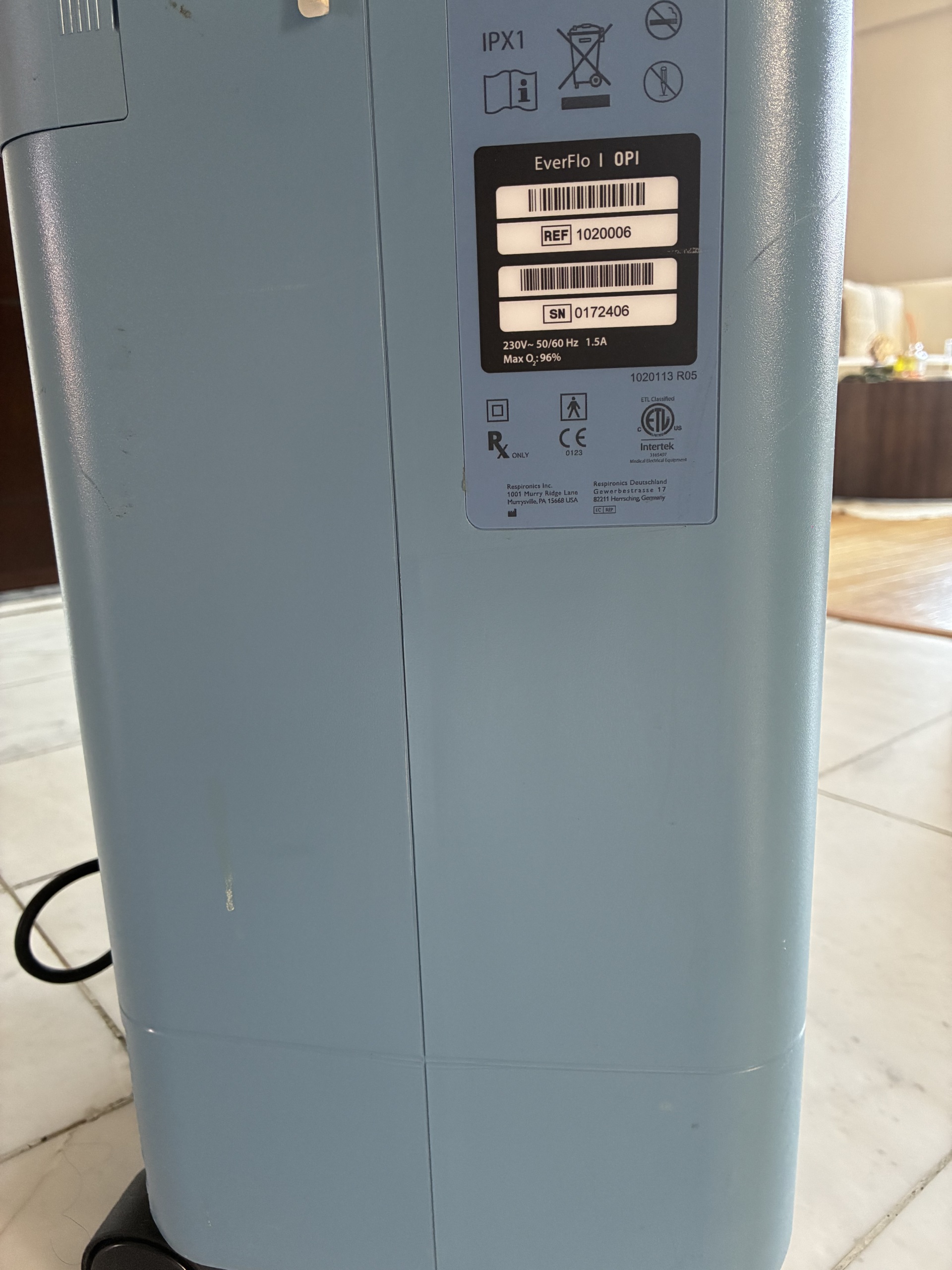 Secondhand Philips Respironics Everflo 5L/min Oxygen Concentrator - Image 2