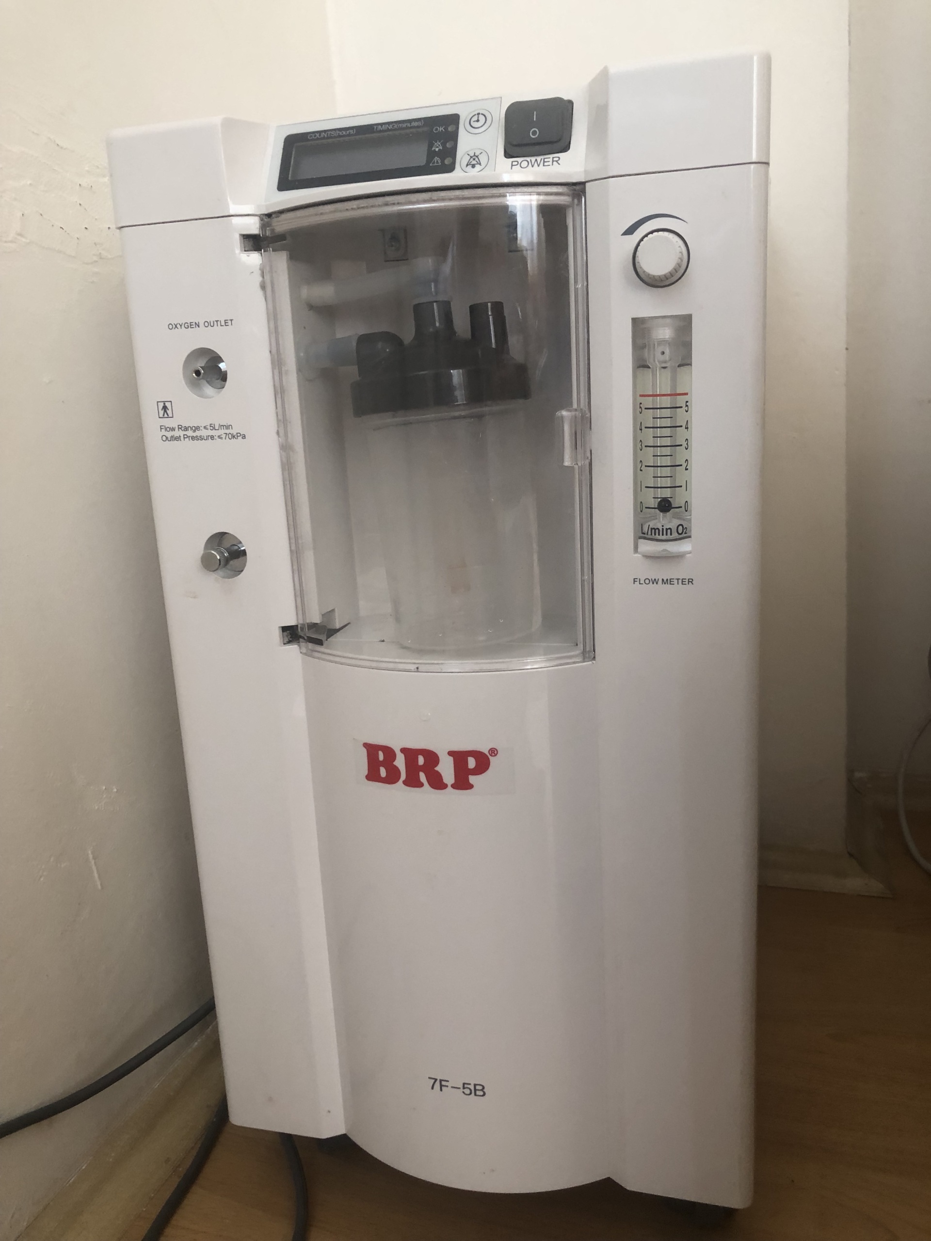 Secondhand BRP 7F-5B 5L/min Oxygen Concentrator - Image 2