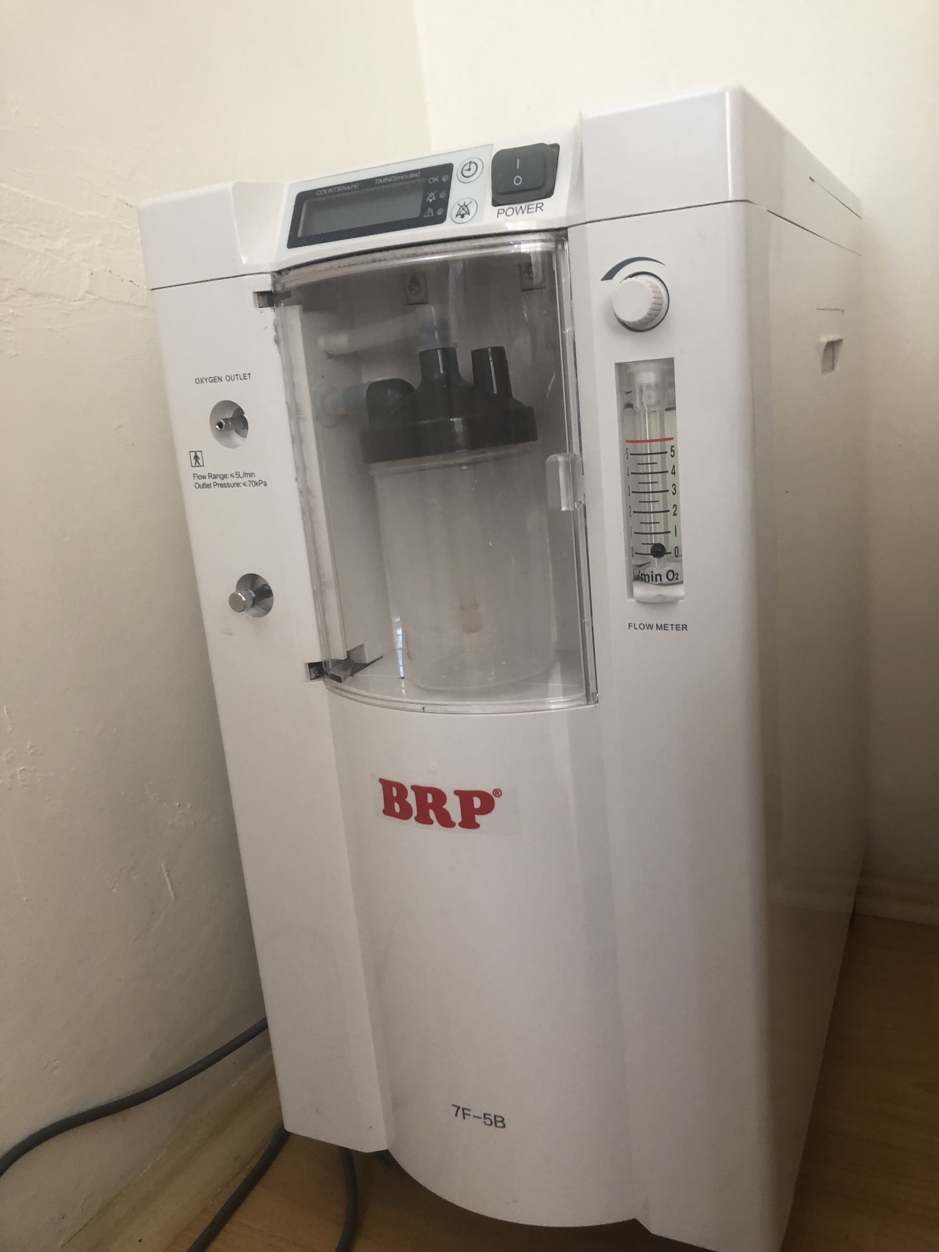 Secondhand BRP 7F-5B 5L/min Oxygen Concentrator - Image 3