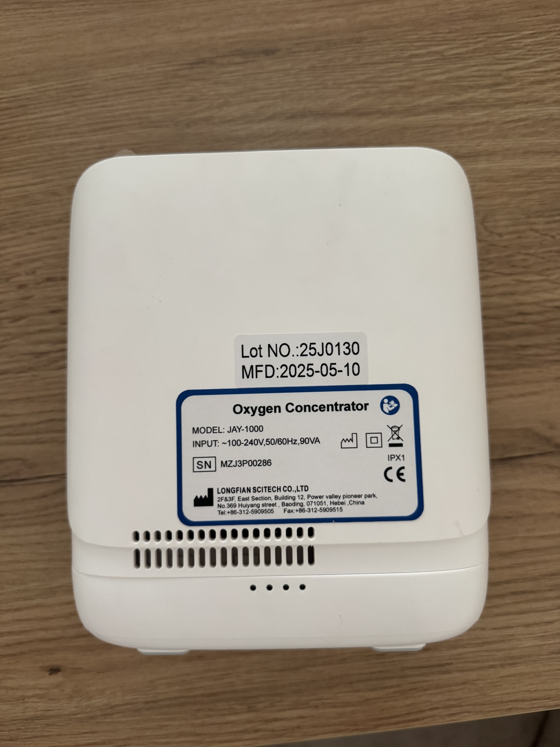 Secondhand Longfian JAY-1000 1.5kg Portable Oxygen Concentrator - Image 3
