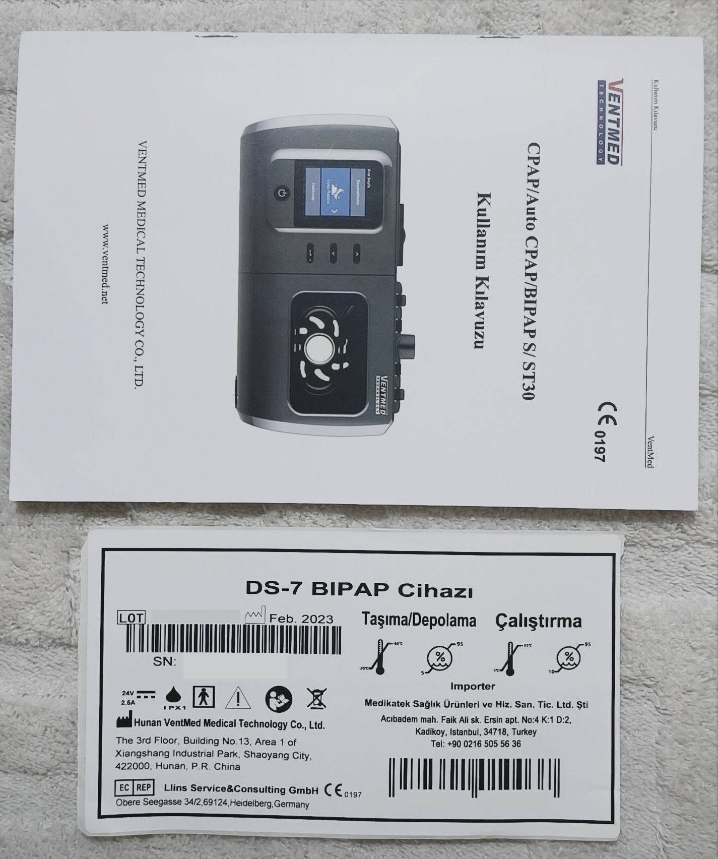 Secondhand Ventmed DS-7 ST25 BPAP ST Device with Humidifier - Image 6