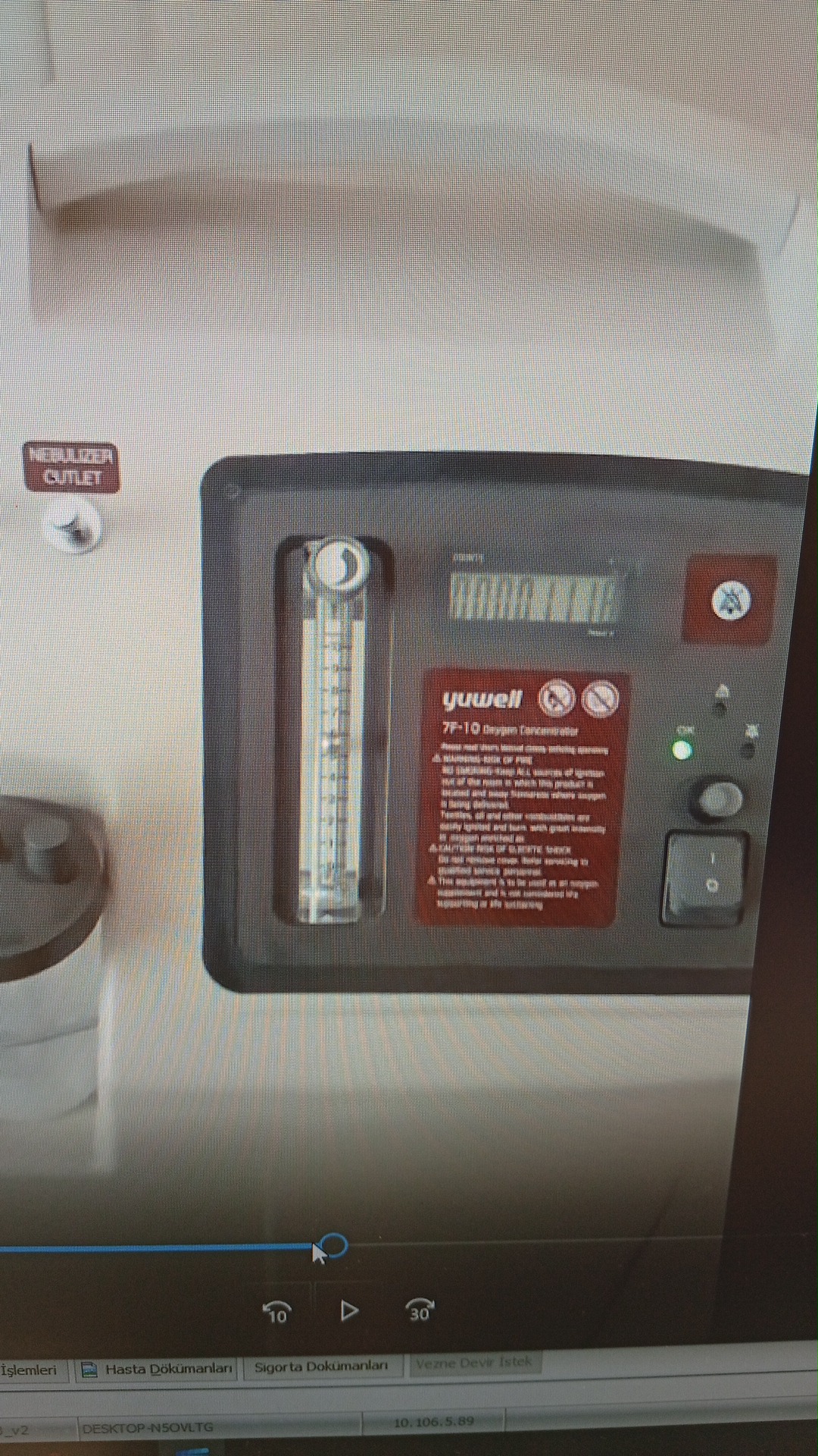 Secondhand Yuwell 7F-10 10L/min Oxygen Concentrator - Image 3