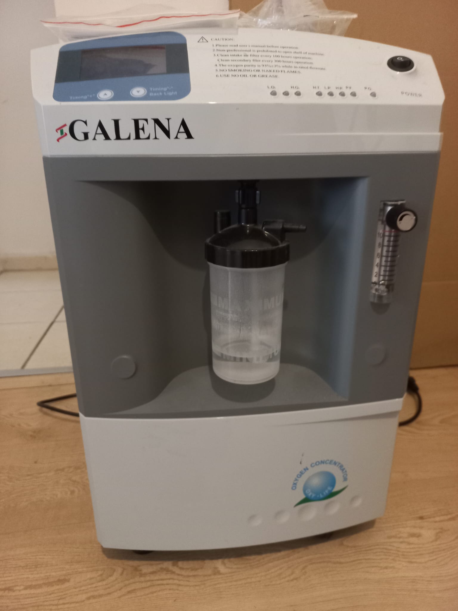 Secondhand Galena JAY-10 10L/min Oxygen Concentrator