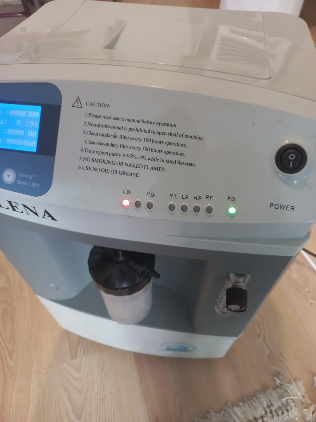 Secondhand Galena JAY-10 10L/min Oxygen Concentrator - Image 2